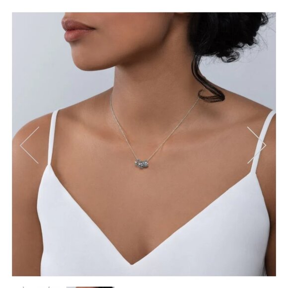 BIRKS MAYORS 925 SILVER 3 RING MUSE CLOVER QUATREFOIL PIERCED NECKLACE CHAIN - Picture 13 of 13